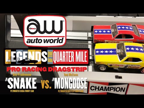 Auto World – Snake vs. Mongoose 13' Slot Car Pro Racing Dragstrip