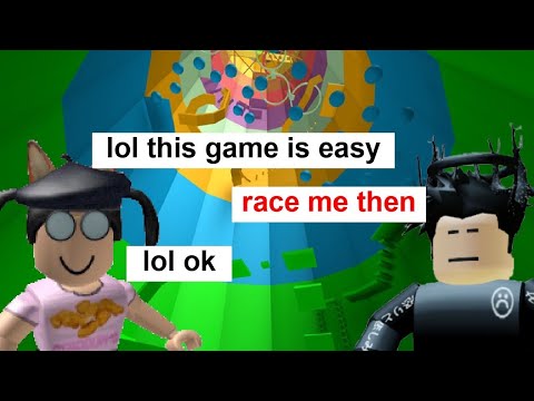 Roblox Tower Of Hell Racing An Overconfident Player Racing