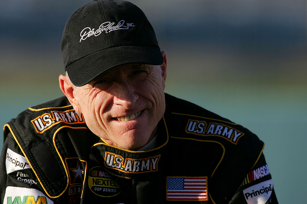 HOMESTEAD, FL - NOVEMBER 16: Mark Martin, driver of the #01 U.S. Army Chevrolet, watches during qualifying for the NASCAR Nextel Cup Series Ford 400 at Homestead-Miami Speedway on November 16, 2007 in Homestead, Florida. (Photo by Todd Warshaw/Getty Images for NASCAR) | Getty Images