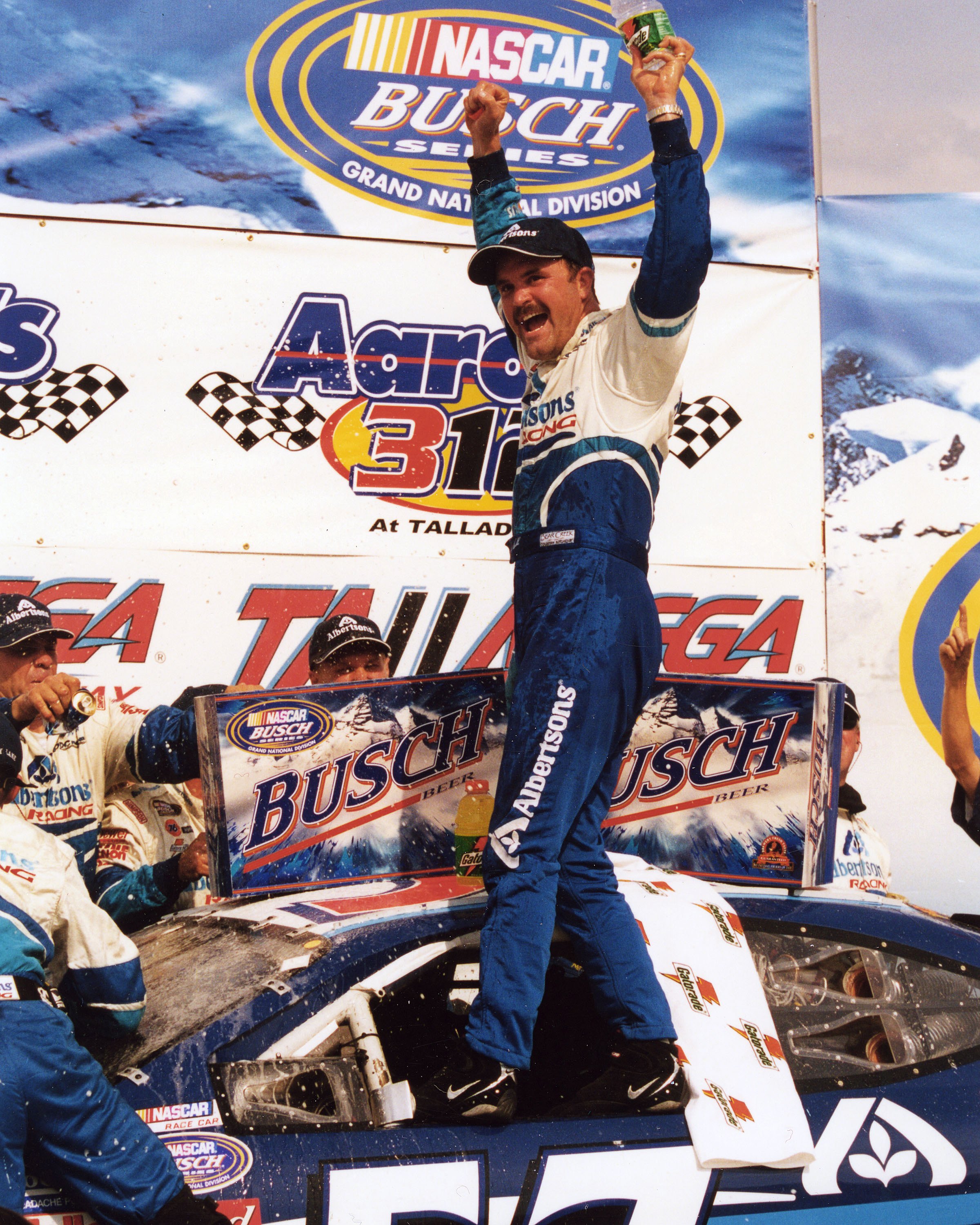 TALLADEGA, AL - APRIL 20, 2002: NASCAR Nationwide Series points runner-up Jason Keller won the Aaron
