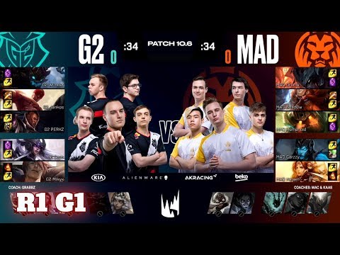 G2 Esports vs Mad Lions – Game 1 | Round 1 PlayOffs S10 LEC Spring 2020 | G2 vs MAD G1