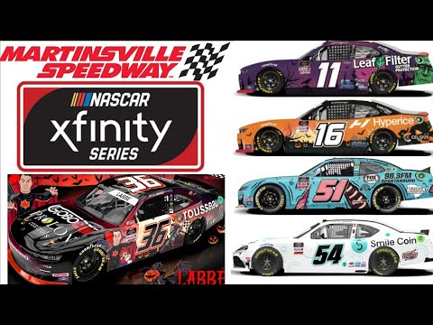 2021 NASCAR XFINITY SERIES PAINT SCHEME PREVIEW FOR MARTINSVILLE