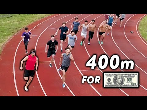 CRAZY 400m Race vs Subscribers, Winner Gets $100 Cash!
