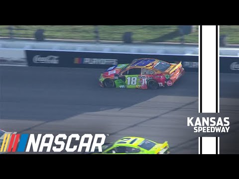Kyle Busch, Brad Keselowski, Martin Truex Jr. and Ryan Blaney all have trouble in Stage 1 at Kansas