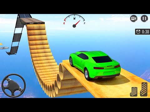 Railway Mega Ramp Stunts Racing Games #2- Impossible Stunt Car Tracks 3D – Android Gameplay