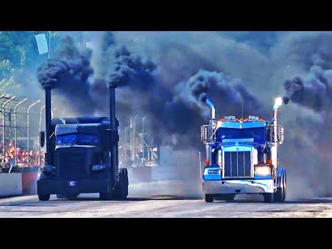 Unbelievable Semi Truck Drag Racing