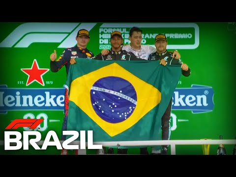 Brazilian GP F1 2021 Podium Lewis Hamilton P1 – Max Verstappen P2 – Valtteri Bottas P3 #F1 #BrazilGP