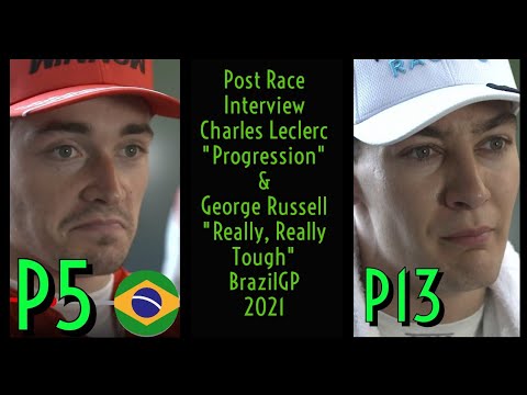 CHARLES LECLERC & GEORGE RUSSELL POST RACE INTERVIEW BRAZIL GP 2021