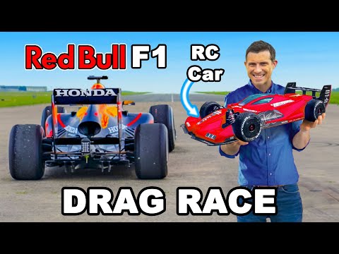 F1 Car v Radio Controlled Car: DRAG RACE