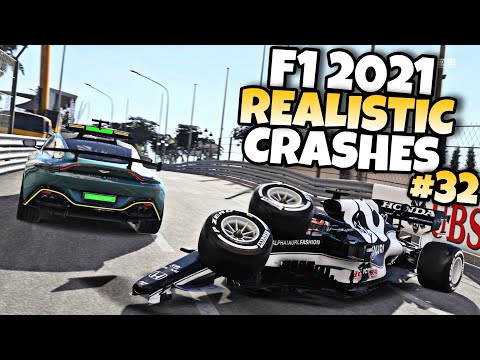 F1 2021 REALISTIC CRASHES #32