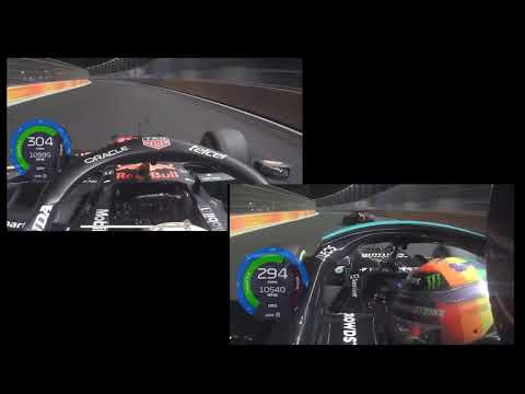F1 2021 Telemetry Max Verstappen vs Lewis Hamilton Crash Comparison Onboard Saudi Arabia GP