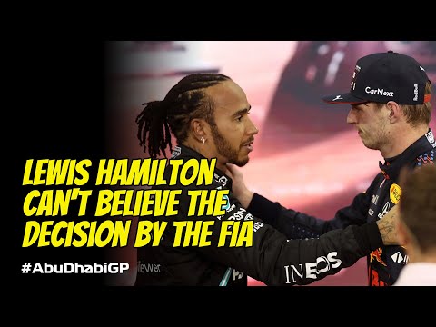 Lewis Hamilton Last Lap Reaction 2021 Abu Dhabi GP
