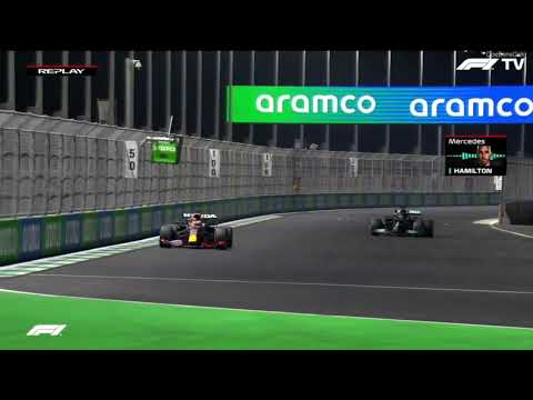 Max Verstappen y Lewis Hamilton vuelven a chocarse – Destroza aleron   2021 Saudi Arabia Saudi GP