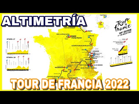 🇫🇷 Recorrido del TOUR DE FRANCIA 2022 ➤ Perfiles, Etapas y Altimetría
