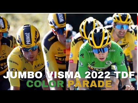 Jumbo Visma 2022 Tour De France color parade and UAE drama to come