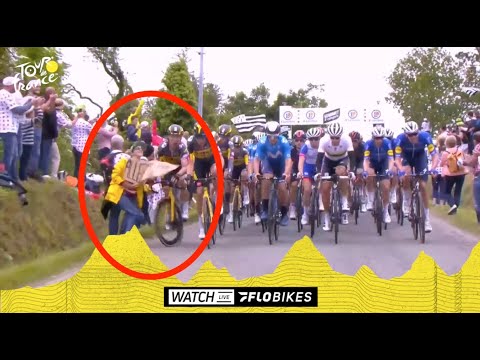 Spectator Causes Entire Peloton To Crash At Tour de France