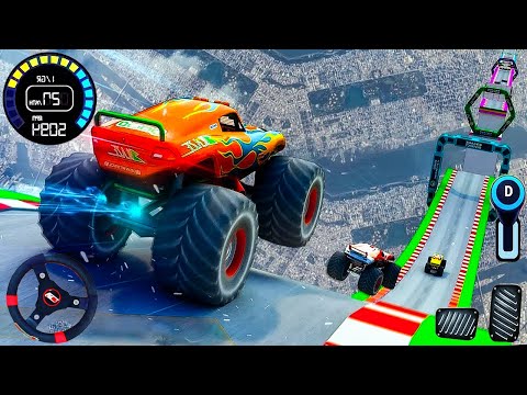 Impossible Monster Truck Stunts Driving – Sport Car Racing Simulator 2022 – Android GamePlay