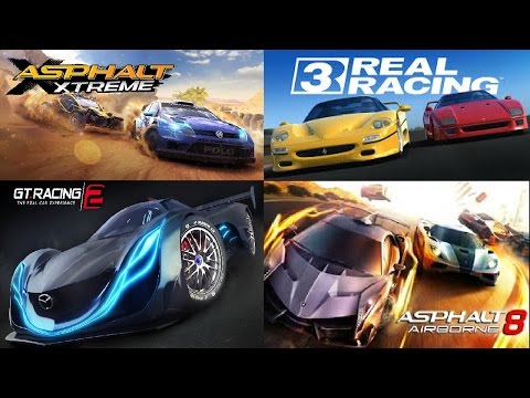 Real Racing 3 vs Asphalt 8 vs Asphalt Xtreme v GT Racing 2+Glitch Best Free Android+IOS Racing Games